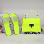 Slippers Set Manufacturer - OEM/ODM PVC Rivet Handbag Sequin Slippers Set