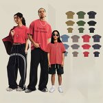 T-shirt Manufacturer - OEM/ODM Retro 230g Cotton Parent-child Round Neck