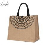 Linen Bag Manufacturer - OEM/ODM Large Capacity Brown Portable Mommy Tote Bag