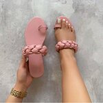 Flip Flops Factory - OEM/ODM Woven Braid Cross Strap PU Leather Sandals