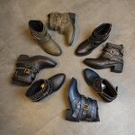 Ankle Boots Factory - OEM/ODM England Style Rivet Cross Strap Boots