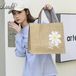 Linen Bag Manufacturer - OEM/ODM Large Capacity Brown Portable Mommy Tote Bag
