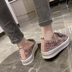 Loafers Factory - OEM/ODM Glitter Sequined Bow Tie Platform Walking Shoes
