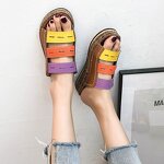 Beach Sandals Factory - OEM/ODM Soft PU Leather Woven Cross Strap Slipper