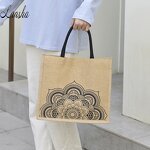 Linen Bag Manufacturer - OEM/ODM Large Capacity Brown Portable Mommy Tote Bag