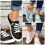 Lace Up Shoes Manufacturer - OEM/ODM Spring Summer New Flat Canvas Walking Shoes