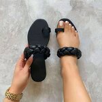 Flip Flops Factory - OEM/ODM Woven Braid Cross Strap PU Leather Sandals