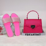 Slippers Set Manufacturer - OEM/ODM PVC Rivet Handbag Sequin Slippers Set