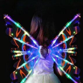 LED Light Wings Factory - OEM/ODM Luminous Electric Color Change Butterfly Wings
