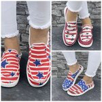 Canvas Sneakers Manufacturer - OEM/ODM United States Strip Star Printed Flat