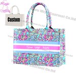 Canvas Tote Bags Manufacturer - OEM/ODM Wholesale Bohemia Flamingo Painting Print