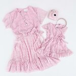 Mother Daughter Dress Manufacturer - OEM/ODM Short Flutter Sleeve Cotton Lace