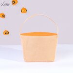 Seersucker Bucket Manufacturer - OEM/ODM Orange White Strip Print Holiday Decorative Bag