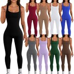 Women's Jumpsuit Manufacturer - OEM/ODM Custom Ribbed Gym Jumpsuit