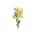 Brooch Manufacturer - OEM/ODM Custom Sunflower Iris Flower Brooch Pin
