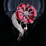 Brooch Manufacturer - OEM/ODM Custom Red Poppy Flower Brooch Pin