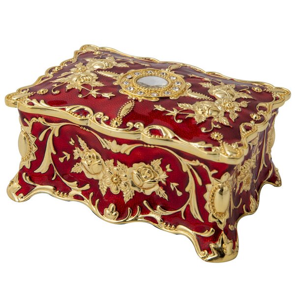 Jewelry Box Manufacturer - OEM/ODM Custom Gold Blue Red Diamond Inlaid Box