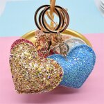 Key Chain Manufacturer - OEM/ODM Custom PU Leather Sequin Love Keychain