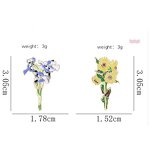 Brooch Manufacturer - OEM/ODM Custom Sunflower Iris Flower Brooch Pin