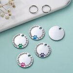 Dog Tag Manufacturer - OEM/ODM Custom Round Diamond Studded Pet Tag