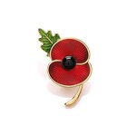Brooch Pin Manufacturer - OEM/ODM Custom Enamel Crystal Poppy Pin