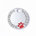 Dog Tag Manufacturer - OEM/ODM Custom Round Diamond Studded Pet Tag