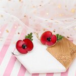 Brooch Pin Manufacturer - OEM/ODM Custom Enamel Crystal Poppy Pin