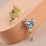 Brooch Manufacturer - OEM/ODM Custom Sunflower Iris Flower Brooch Pin