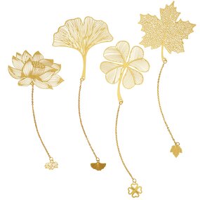 Metal Bookmark Manufacturer - OEM/ODM Custom Chinese Apricot Leaf Bookmark