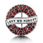 Brooch Manufacturer - OEM/ODM Custom Deep Red Poppy Wreath Brooch