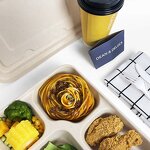 Sugarcane Tray Factory - Custom 4 Compartments with Lid OEM