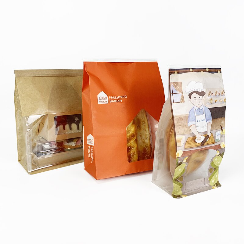 Kraft Bread Bag Supplier - Custom Printed Closure Bag OEM