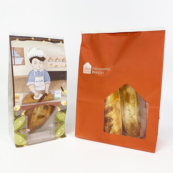 Bakery Paper Bag Supplier - Custom Clear Window Sandwich Bag