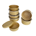 Kraft Salad Bowl Factory - Custom with PET Lid OEM