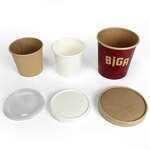 Kraft Paper Cup Factory - Custom Vented Lid Take-Away OEM