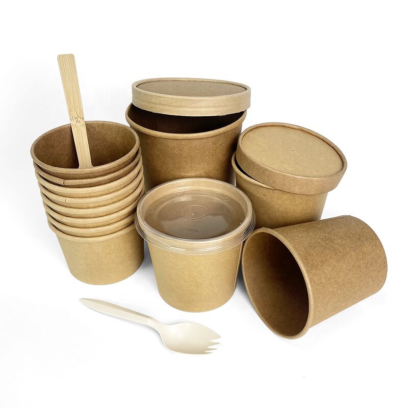 Kraft Soup Bowl Factory - Custom Biodegradable with Lid OEM