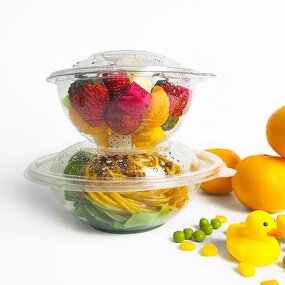 PLA Salad Bowl Factory - Custom Clear Compostable Round