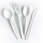 Cornstarch Cutlery Set Supplier - Custom Biodegradable Spoon Fork