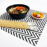 Bamboo Fiber Napkin Supplier - Custom Stripe Cocktail Serviette