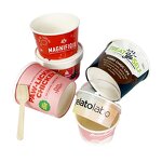 Paper Ice Cream Cup Factory - Custom 1-18oz with Lid OEM