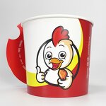 Popcorn Paper Box Supplier - Custom Red White Striped Bucket