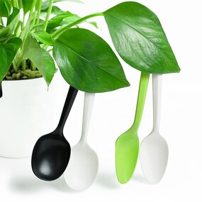 Black Soup Spoon Supplier - Custom Disposable Biodegradable