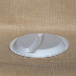 Cornstarch Food Plate Factory - Custom 8 Inch 2 Compartment OEM