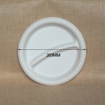 Cornstarch Food Plate Factory - Custom 8 Inch 2 Compartment OEM