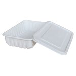 Corn Starch Food Container Factory - Custom Beige Color Takeaway