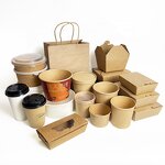 Food Tray with Lid Factory - Custom 2 Compartments Kraft