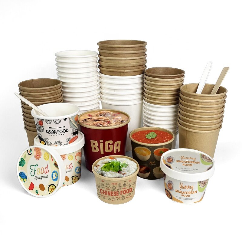 Hot Soup Paper Bowl Factory - Custom Double-layer Fast Food