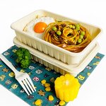 Corn Starch Food Container Factory - Custom Beige Color Takeaway