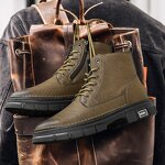 Leather Boots Manufacturer - OEM/ODM Custom British Style Waterproof Lace Up Boots