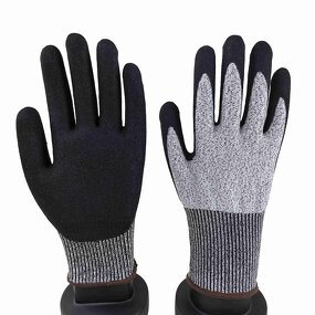 Cut Resistant Gloves Manufacturer - OEM/ODM Custom ANSI A5 Sandy Nitrile Gloves